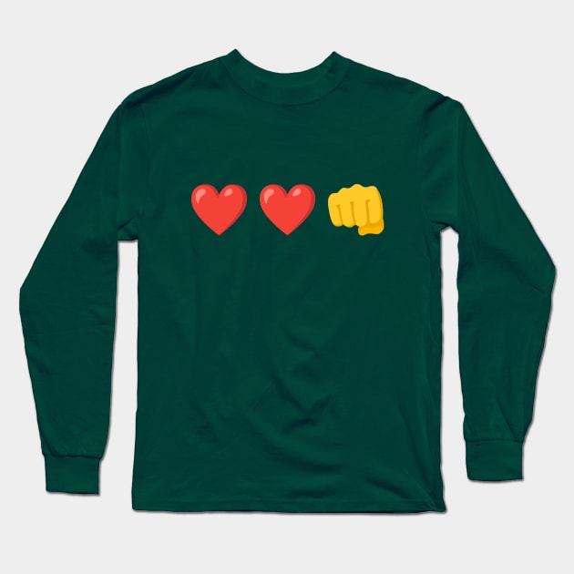 Heart Heart Fist Long Sleeve T-Shirt by Midwest Magic Cleaning